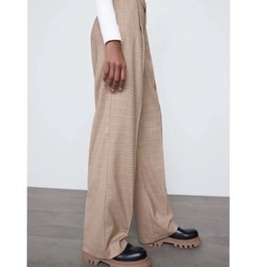 Zara Tan Wide Leg Pants